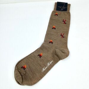 Brooks Brothers Men’s Made in Italy Luxury Wool-Blend Dress Socks Fire Camping